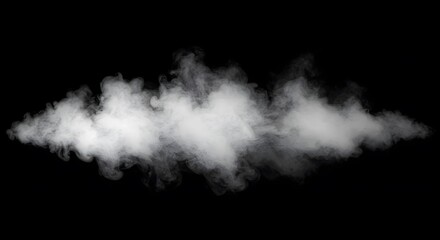 Ethereal Cloud of Smoke against a Black Background. It could be the result of something hot and smoldering, or it could just be an artistic display of air and gas