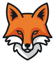 Obraz premium Fox with vibrant orange fur and striking yellow eyes, perfect for wildlifethemed designs and projects needing a touch of whimsy.