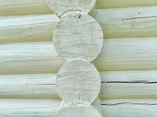 traditional log house corner constructed with interlocking wooden logs using the classic technique