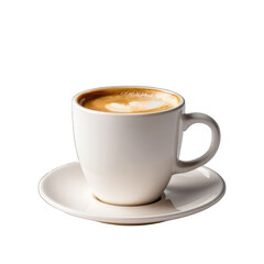Aromatic Latte Coffee in White Cup