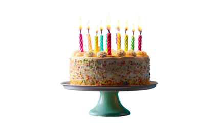 birthday cake with candles