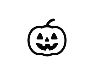 Simple Pumpkin Jack O Lantern Icon Design