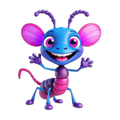 Cheerful Cartoon Ant Character Design