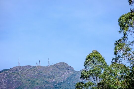 Mountain with Communication Towers