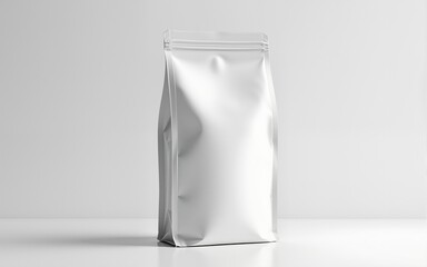 White coffee bag mockup. High quality