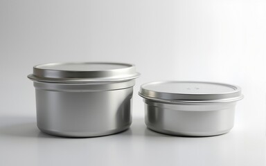 Flexible silver packaging for food and storage with secure seal and minimalist modern design. High quality