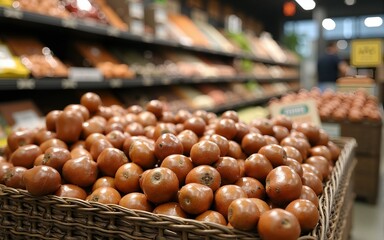 Organic chestnuts with ceylon cinnamon packaging display in grocery store. High quality