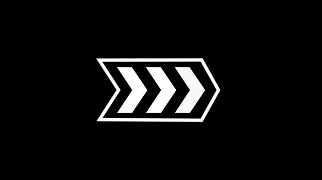 arrow icon sign in a background directional Animation arrow icon, colorful arrow icon concept. right arrow icon animation, 4 arrow animated,4k video.