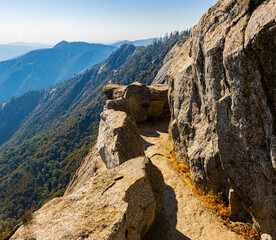 Steep Stairway on The Side of Moro Rock, Sequoia National Park, California, USA