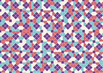 幾何学的なタイル模様 背景