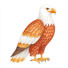 Fototapeta premium american bald eagle clipart on white background