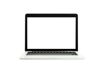 Fototapeta premium Laptop modern frameless with blank screen isolated on transparent background - super high detailed photorealistic esp 10 vector