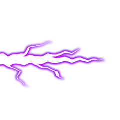Purple lightning bolt effect with transparent background
