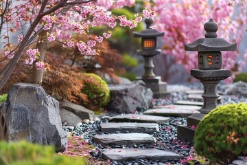 japanese garden in spring