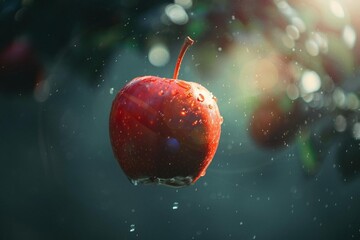 apple in water