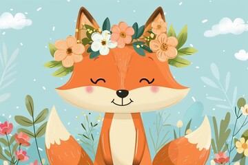 fox and butterfly
