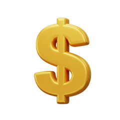 A gleaming golden dollar sign, meticulously rendered with a glossy finish, stands out against a stark black background, symbolizing wealth and financial success.