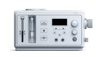Obraz premium White medical device with controls and display