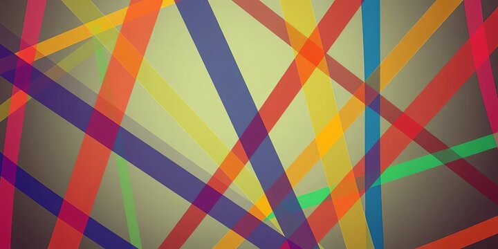 Abstract background of intersecting, multicolored lines creating an optical illusion effect, modern, illustration - Powered by Adobe