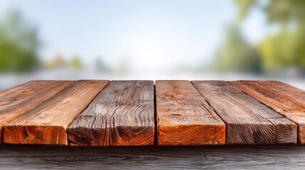 Rustic Tabletop: A weathered wooden tabletop with rich textures and natural grain, bathed in soft natural light, provides a warm and inviting backdrop.