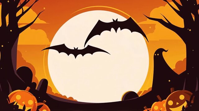 ハロウィンの背景フレーム動画