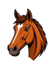 Fototapeta premium Horse head portrait, profile view