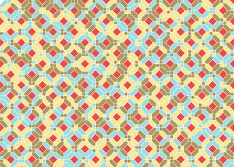 幾何学的なタイル模様 背景