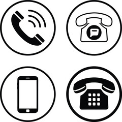 Telephone communication icons smartphone