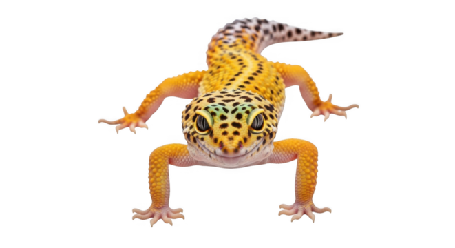 Leopard Gecko Reptile Pet Exotic Animal with Spots and Stripes