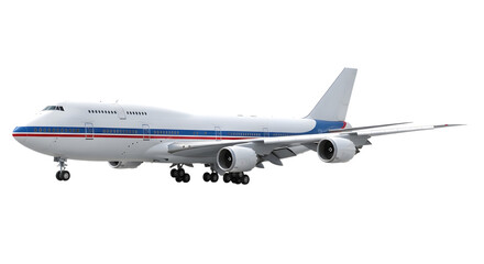 Obraz premium Boeing 747 Airplane Isolated Side View