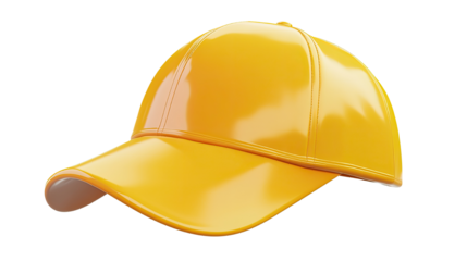 yellow billed cap 3d rendering on white background