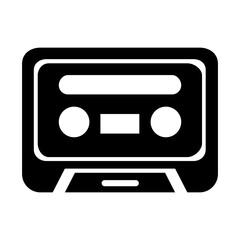 Retro cassette tape icon