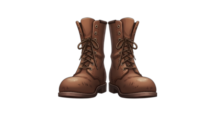 Illustration of Brown Combat Boots
