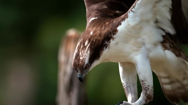 Stunning Slow-Motion Close-Up of a Majestic Osprey with an Intense, Focused Gaze