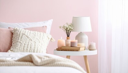 Cozy Bedroom Decor, Soft Pastels, Modern Aesthetic, Home Interior, Calm Environment, Inviting Viewpoint
