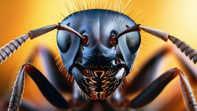Close up of ants head, wildlife background concept..