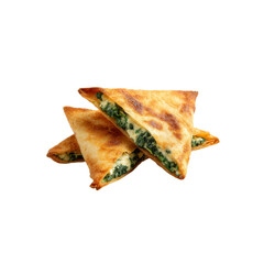Fototapeta premium Delicious Spinach and Cheese Triangles - Savory Baked Pastry