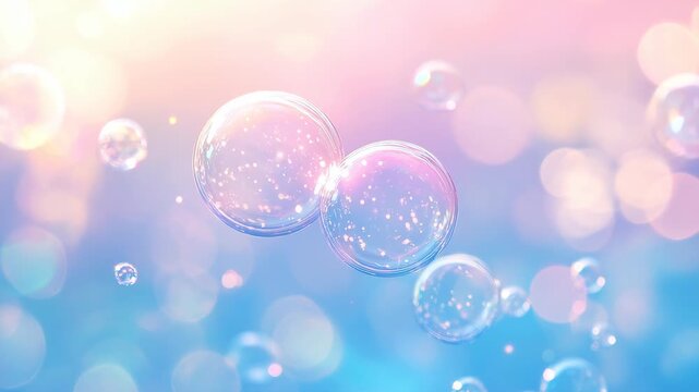 pink and blue pastel bubble