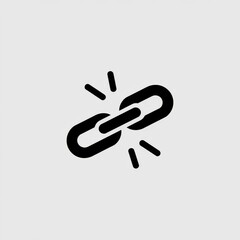 Obraz premium Broken Chain Link Icon Disconnection Symbol for Website and App Design