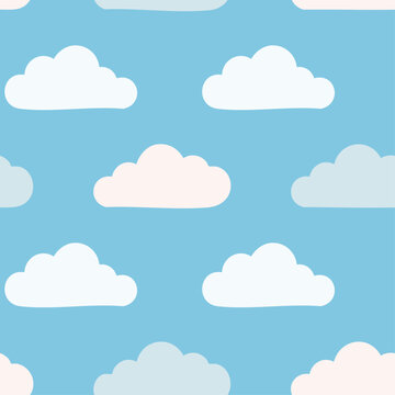 clouds seamless pattern