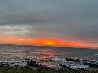 Sunrise on the easternmost beach in Korea