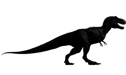 Obraz premium Dark silhouette of a Tyrannosaurus Rex
