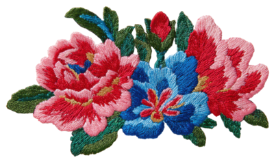 Detailed embroidered floral design
