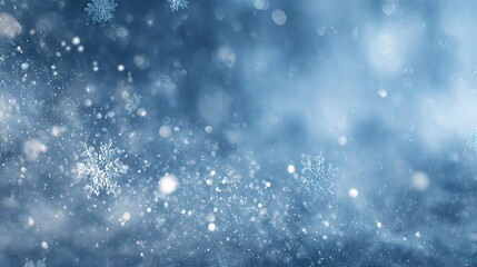 Fototapeta premium Delicate snowflakes dance in a winter scene.