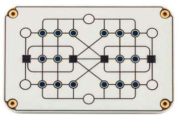 Ancient abstract strategy board game for logic and thinking isolated with transparent background