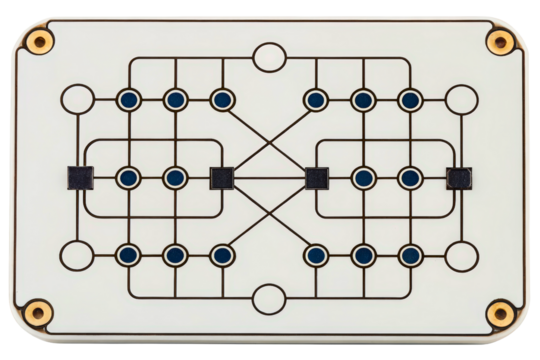 Ancient abstract strategy board game for logic and thinking isolated with transparent background