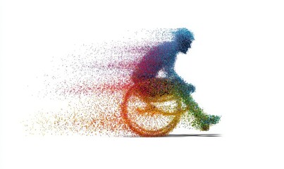 Dynamic Motion of Wheelchair User Art