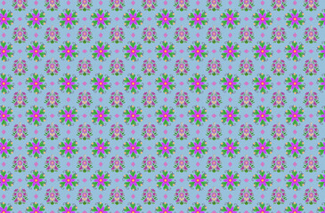 seamless pattern with pink flowers