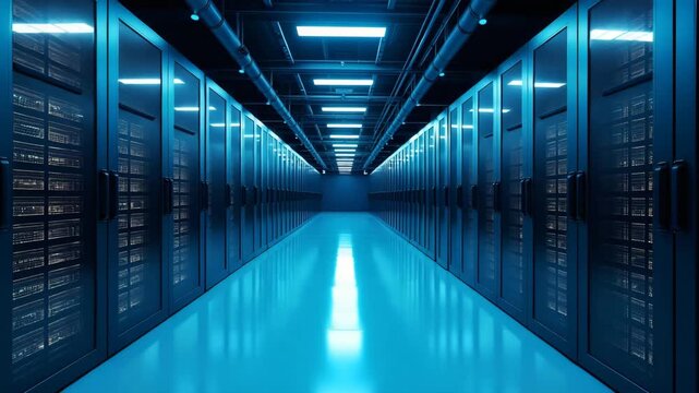 Modern Cloud Data Center Design: State-of-the-Art Infrastructure, Energy Management, and Security for Enterprise Digital Operations - Empty Space for Text