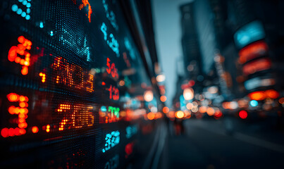 Data in Motion, Markets Alive Glowing Charts of Digital Trade Financial Pulse of the Future Analytics in a Neon World